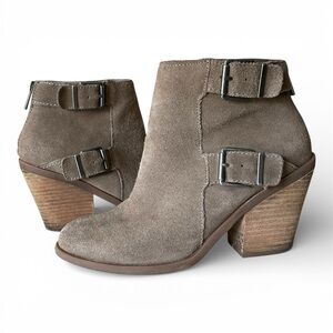 Lucky Brand Ankle Booties Stacked Heel
